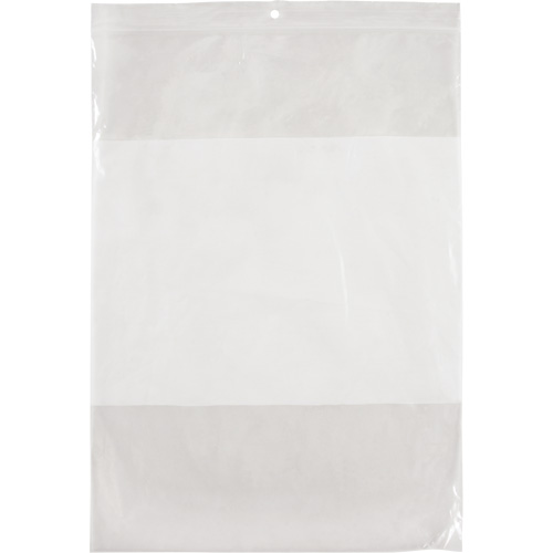 White Block Poly Bags, Reclosable, 12" x 9", 2 mils Superchem Industries