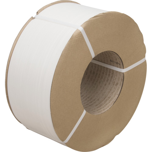 Feuillard, Polypropyl&egrave;ne, 3/8" la x 12900' lo, Blanc, Calibre Machine Superchem Industries