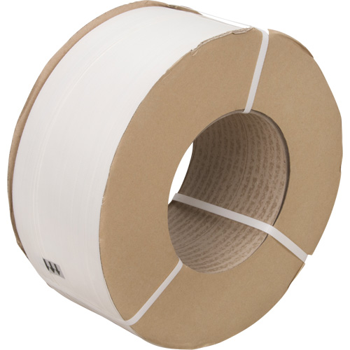 Feuillard, Polypropyl&egrave;ne, 1/2" la x 9900' lo, Blanc, Calibre Machine Superchem Industries