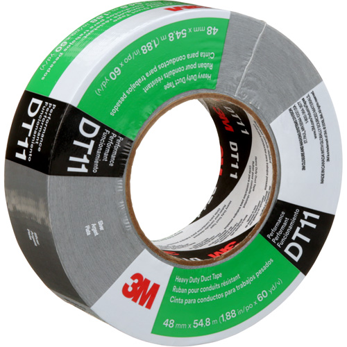 DT11 Heavy-Duty Duct Tape, 11 mils, Silver, 48 mm (2") x 55 m (180') Superchem Industries
