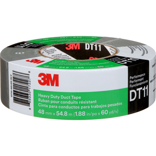 DT11 Heavy-Duty Duct Tape, 11 mils, Silver, 48 mm (2") x 55 m (180') Superchem Industries