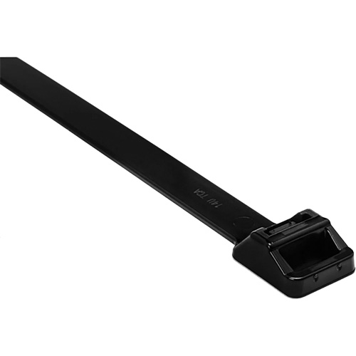Collier de serrage gros calibre, Longueur 20", R&eacute;sistance &agrave; la traction 250 lb, Noir Superchem Industries