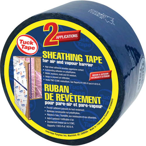Contractors Sheathing Tape, 60 mm (2-3/8") x 55 m (180.4'), Blue Superchem Industries