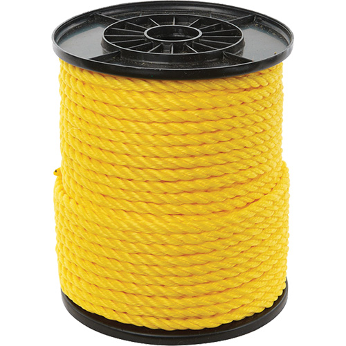Corde torsad&eacute;e jaune &agrave; trois brins 3/8", Polypropyl&egrave;ne, 250' Superchem Industries