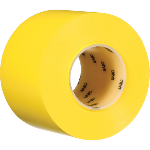Durable Floor Marking Tape 971, 4" x 108', Vinyl, Yellow Superchem Industries