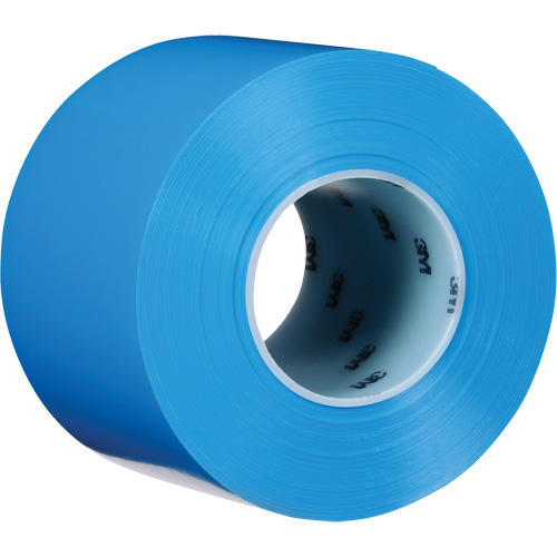 Durable Floor Marking Tape 971, 4" x 108', Vinyl, Blue Superchem Industries