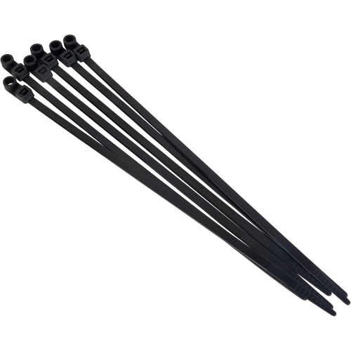 Screw-In Cable Tie, 8" Long, 50 lbs. Tensile Strength, Black Superchem Industries
