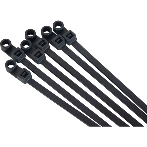 Screw-In Cable Tie, 8" Long, 50 lbs. Tensile Strength, Black Superchem Industries