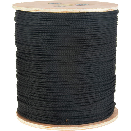 Paracorde noir, Nylon, 1600' Superchem Industries