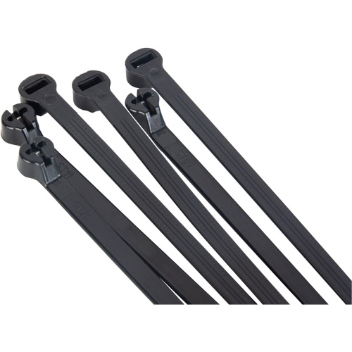 Steel Barb Cable Ties, 8" Long, 40 lbs. Tensile Strength, Black Superchem Industries