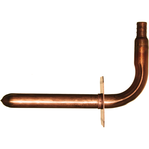 Coude &agrave; embout &agrave; collet avec support, Cuivre, 1/2" x 3-1/2" x 6" Superchem Industries