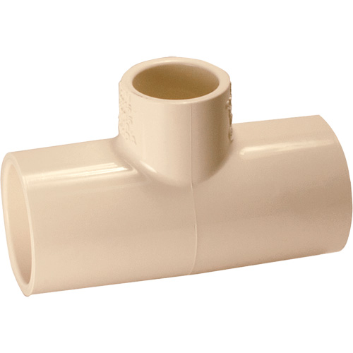 Flowguard Gold&reg; Tee Fitting, Reducing, CPVC, 1" x 1/2" x 1" Superchem Industries
