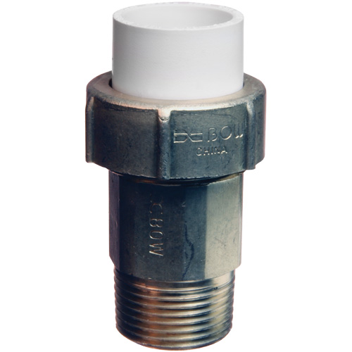 Raccord union, 3/4", Laiton/PVC-C Superchem Industries