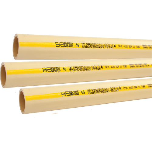 Tuyau pour eau froide ou chaude Flowguard Gold, PVC-C, 20' lo x 0,75" dia. Superchem Industries