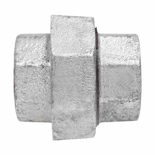 Union Pipe Fitting, 1/8", Galvanized Iron, FPT Superchem Industries