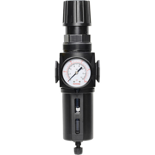 Manual Drain Filter/Regulator with Standard Bowl Modulair 300, 1/4" NPT, 150 PSI, 5.1 fl. oz. Capacity Superchem Industries