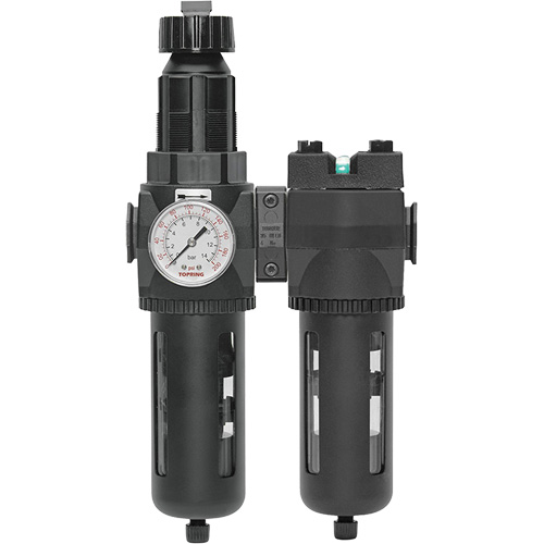 Filtre/r&eacute;gulateur + filtre coalescent drain manuel avec bol standard Modulair 400, 1/4" NPT, 150 psi, Capacit&eacute; de 9,1 oz liq. Superchem Industries