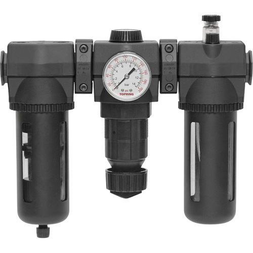 Filtre, d&eacute;tendeur & lubrificateur Modulair 400 avec drain manuel & bol standard, 3/4" NPTF Superchem Industries