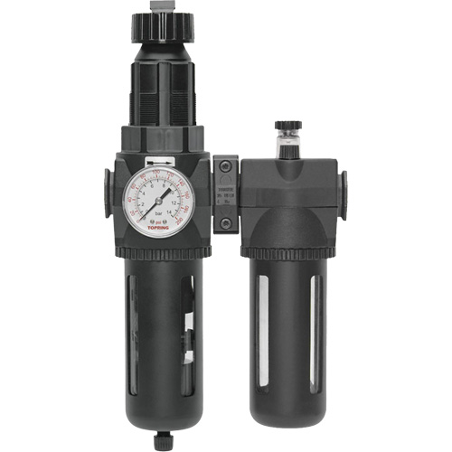 Filter/Regulator & Lubricator Modulair 400 with Gauge & Standard Bowl with Manual Drain, 3/4" NPTF Superchem Industries