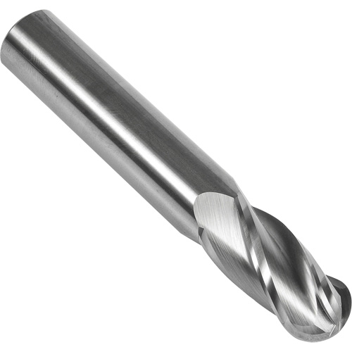S238 30° Ball Nose End Mill, 1/16" Dia., 1-1/2" L, 4 Flutes, 1/8" Shank, Carbide Superchem Industries