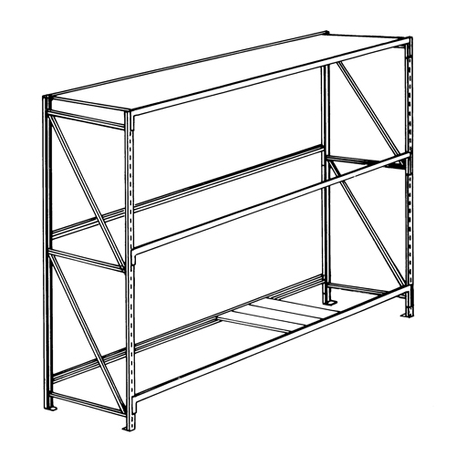 Pronto Bulk Storage Racks - 22-Ga. Shelf Panels, Galvanized Steel, 24" W x 6" D Superchem Industries