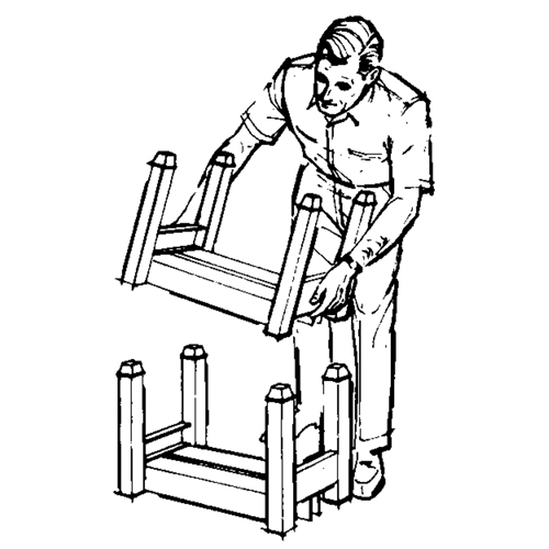 Portable Stacking Racks, 12" W x 16" D, 2500 lbs. Capacity Superchem Industries