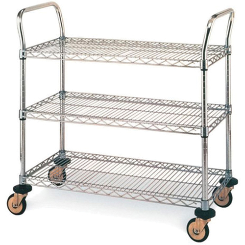 Chariots utilitaires standards, Acier inoxydable, 18" x 39" x 30", Capacit&eacute; 500 lb Superchem Industries