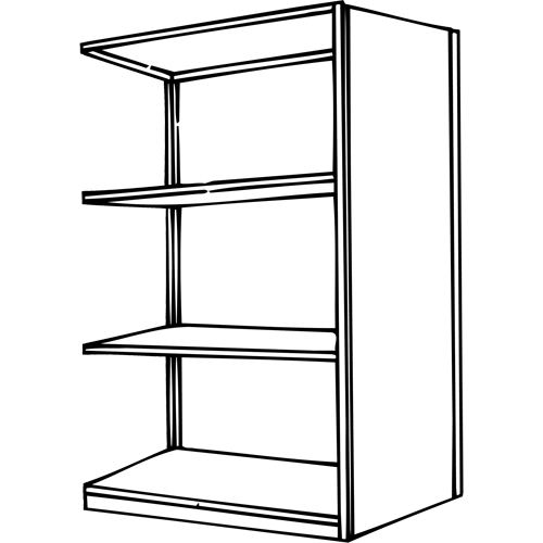 &eacute;l&eacute;ment de rayonnage Interlok, Acier, Sans boulons, Capacit&eacute; 800 lb, 36" la x 76" h x 12" p Superchem Industries