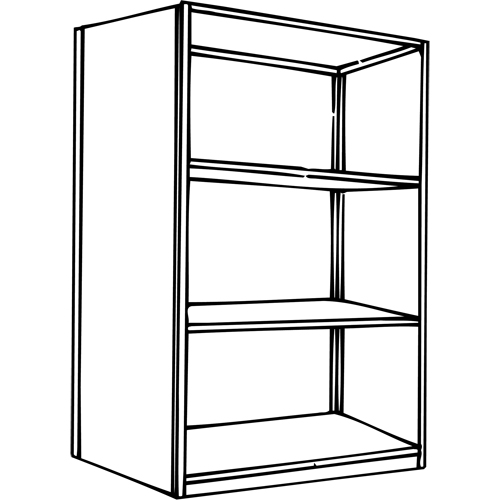 Interlok Shelving Unit, Steel, Boltless, 800 lbs. Capacity, 36" W x 76" H x 24" D Superchem Industries
