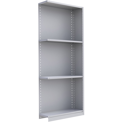 Interlok Shelving Unit, Steel, Boltless, 800 lbs. Capacity, 36" W x 88" H x 24" D Superchem Industries