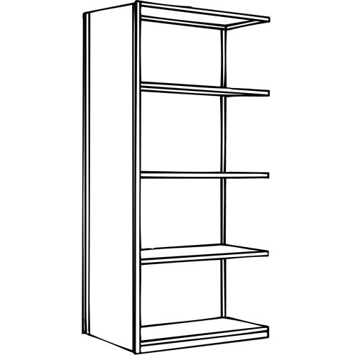 &eacute;l&eacute;ment de rayonnage Interlok, Acier, Sans boulons, Ajout, 36" la x 100" h x 24" p Superchem Industries