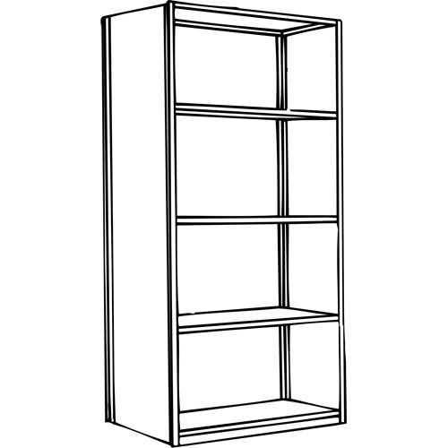 Interlok Shelving Unit, Steel, Boltless, 800 lbs. Capacity, 36" W x 100" H x 24" D Superchem Industries