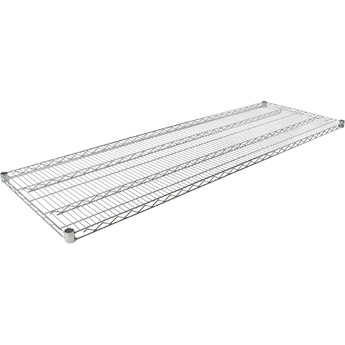 Wire Shelf for Heavy-Duty Chromate Wire Shelving, 60" W x 18" D, 600 lbs. Capacity Superchem Industries