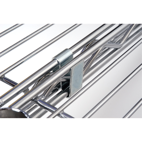 Crochet en S pour &eacute;tag&egrave;re en treillis chromat&eacute; Superchem Industries