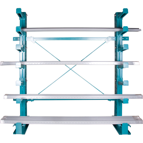 Cantilever Bar-Stock Racking - Light-Duty, Single Sided, 12" Arm, 75" H Superchem Industries
