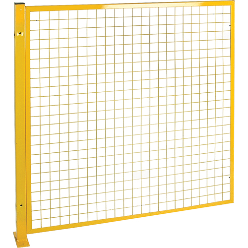 Protecteur de p&eacute;rim&egrave;tre de style treillis, 4' h x 4' la, Jaune Superchem Industries