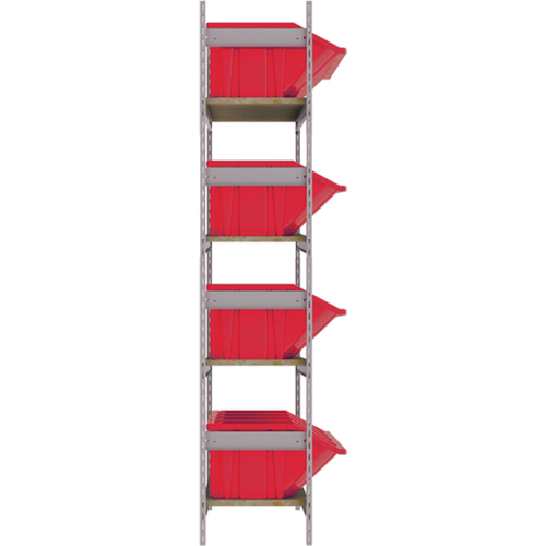 &eacute;tag&egrave;res larges avec bacs g&eacute;ants en plastique, Acier, Sans boulons, Capacit&eacute; 800 lb, 66" la x 72" h x 18" p Superchem Industries
