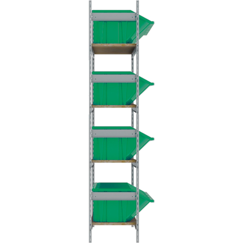 &eacute;tag&egrave;res larges avec bacs g&eacute;ants en plastique, Acier, Sans boulons, Capacit&eacute; 800 lb, 66" la x 72" h x 18" p Superchem Industries
