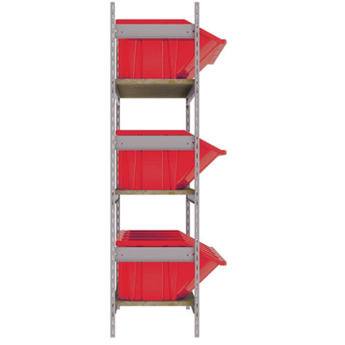 &eacute;tag&egrave;res larges avec bacs g&eacute;ants en plastique, Acier, Sans boulons, Capacit&eacute; 800 lb, 66" la x 60" h x 18" p Superchem Industries