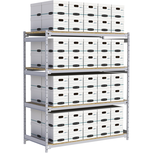 &eacute;tag&egrave;re-classeur de grande largeur, Acier, 4 Tablettes, 72" la x 32" p x 84" h Superchem Industries