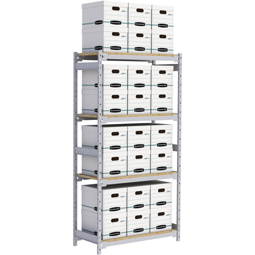 &eacute;tag&egrave;re-classeur de grande largeur, Acier, 4 Tablettes, 42" la x 18" p x 84" h Superchem Industries