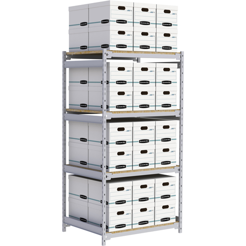 &eacute;tag&egrave;re-classeur de grande largeur, Acier, 4 Tablettes, 42" la x 32" p x 84" h Superchem Industries