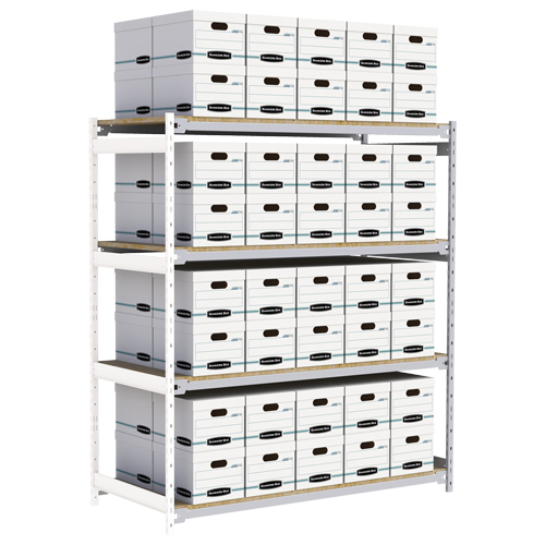 &eacute;tag&egrave;re-classeur de grande largeur, Acier, 4 Tablettes, 72" la x 32" p x 84" h, Ensemble Ajout Superchem Industries