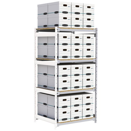 &eacute;tag&egrave;re-classeur de grande largeur, Acier, 4 Tablettes, 42" la x 32" p x 84" h, Ensemble Ajout Superchem Industries