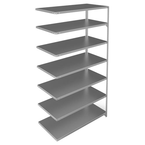 &eacute;l&eacute;ment de rayonnage, Acier galvanis&eacute;, Montant &agrave; fente, Capacit&eacute; 275 lb, 48" la x 84" h x 24" p Superchem Industries
