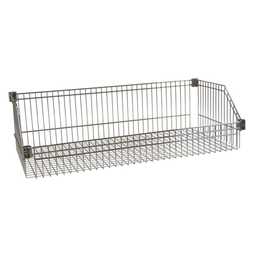 Wire Basket Shelf, 24" W x 48" D, 400 lbs. Capacity Superchem Industries