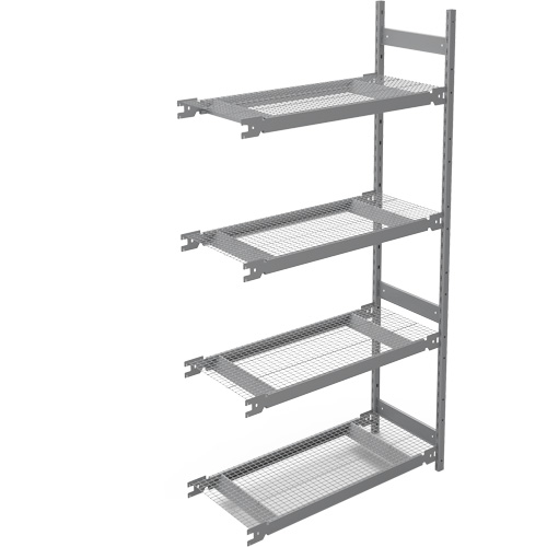 &eacute;tag&egrave;re de grande largeur, Acier, Sans boulons, Ajout, 42" la x 84" h x 18" p Superchem Industries