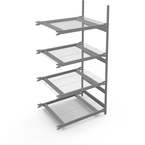 &eacute;tag&egrave;re de grande largeur, Acier, Sans boulons, Capacit&eacute; 1340 lb, 42" la x 84" h x 32" p Superchem Industries