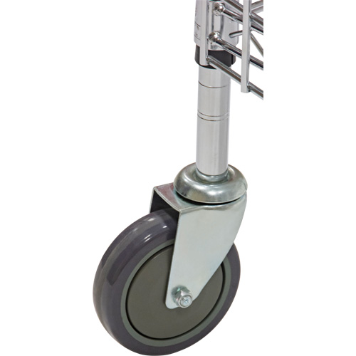 Security Cart, Chrome Plated, 48" x 69" x 24", 500 lbs. Capacity Superchem Industries