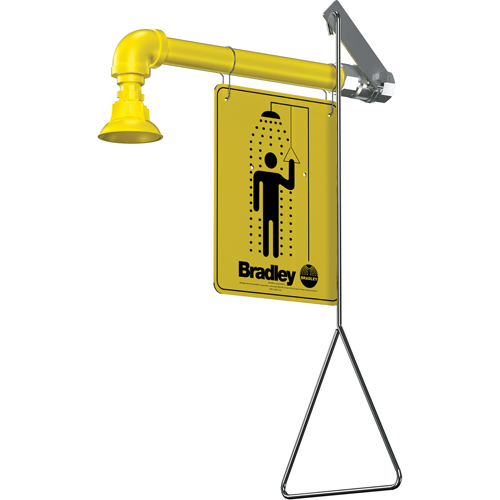 Horizontal Supply Emergency Shower Stations, Wall-Mount Superchem Industries